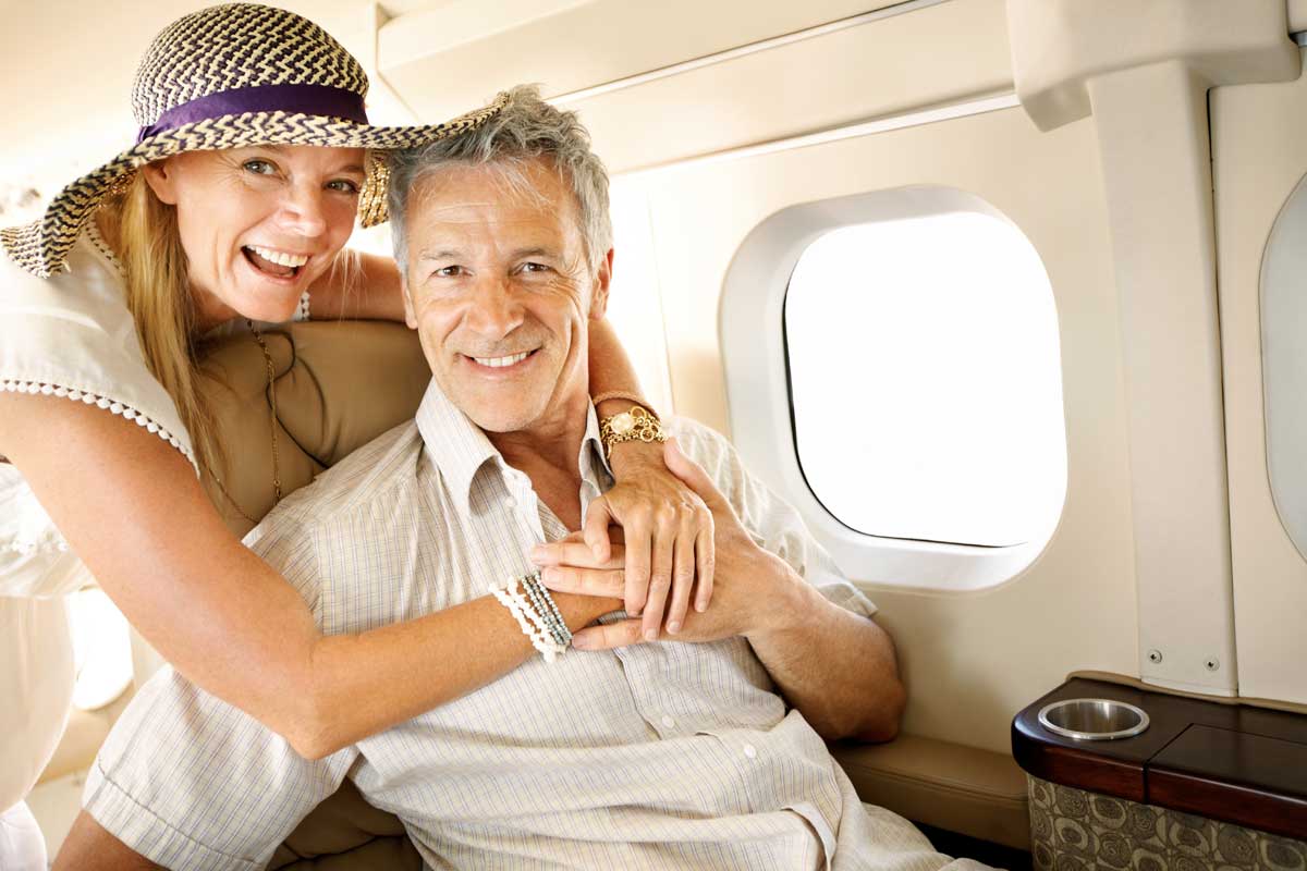 Snowbird car shipping features this retired snowbird couple flying back home in early spring.