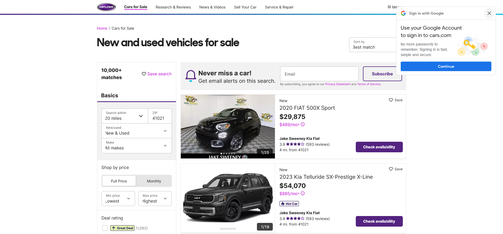 Buy and Sell Used Cars at Cars.com